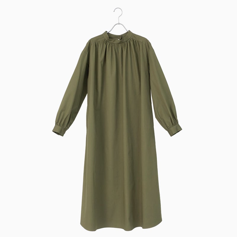 handmade＊バイカラースクエアネックのギャザーワンピース ≪通常販売≫bicolor classical dot onepiece（バイカラー