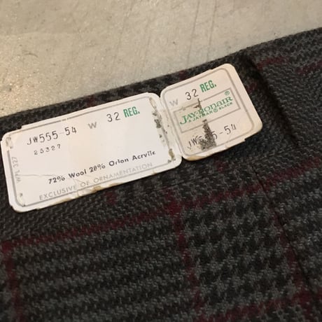 1960's JAY-BONAIR Tapered Pants Deadstock