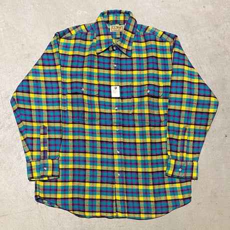 1980's L.L.Bean Heavy Flannel L/S Shirt Deadstock