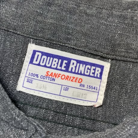 1950〜60's DOUBLE RINGER Black Chambray L/S Shirt