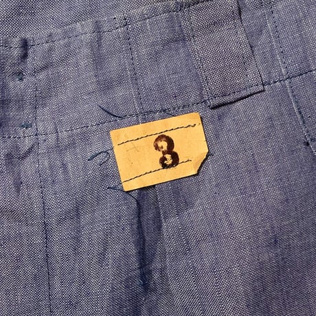 1950〜60's French Navy Linen Short Pants Deadstock