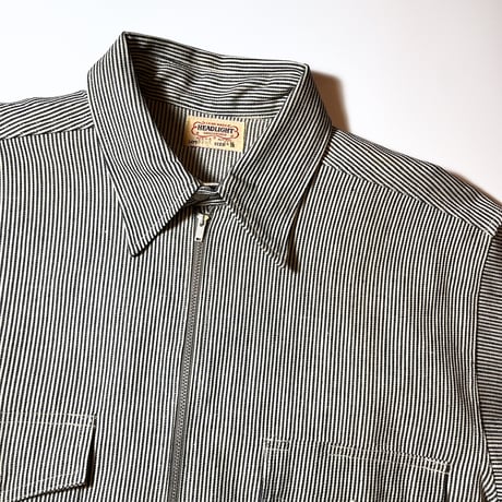 1950's HEADLIGHT Hickory Pullover L/S Shirt Deadstock