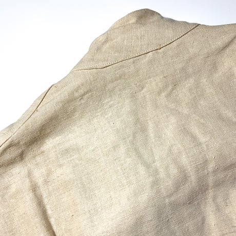 1940's〜 French Military Hospital Linen S/S Shirt Deadstock