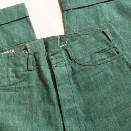 1940's〜 Liberty Pants Shop Green Denim Trousers