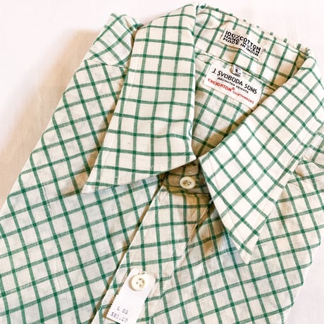 1970's J.SVOBODA SONS Indian Madras S/S Shirt Deadstock
