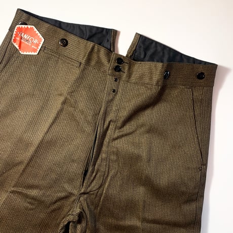 1940's〜 SAVO Brown Pique Trousers Deadstock