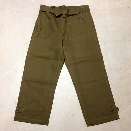 1940〜50's French Army Linen Motorcycle Pants Deadstock