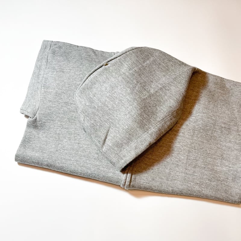 60s フロントジップフーディー USA製 60s YKK初期アルミジップ 無地ジップアップパーカー S 杢