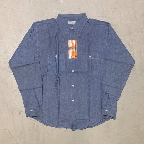 1960's RIVERSIDE Chambray L/S Shirt Deadstock