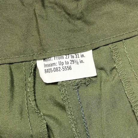 1960's US.ARMY Jungle Fatigue 3rd Trousers Deadstock