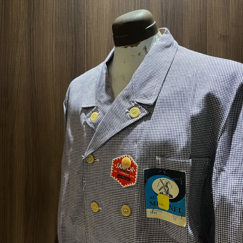50s オウモリネル　フレンチ　コックジャケット　ダブルブレスト　Vポケット MATIN » Blog Archive » ~40s AU MOLINEL DOUBLE BREAST COTTON