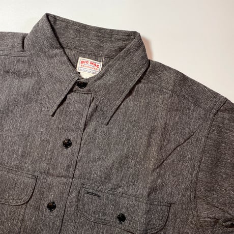 1950's BIG MAC Black Chambray L/S Shirt Deadstock