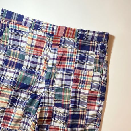 1970's〜 Unknown Indian Madras Patchwork Short Pants Deadstock