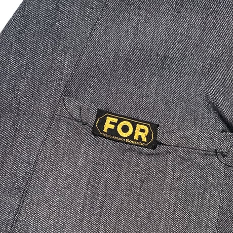 1950's FOR TISS GARANTI BOUSSAC Black Chambray Atelier Coat