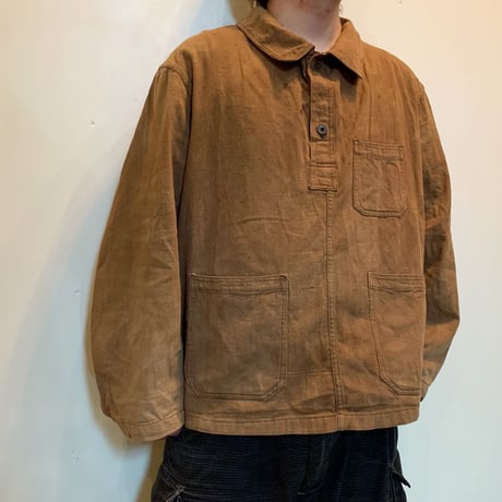 1900〜10's US.ARMY Brown Denim Pullover Jacket
