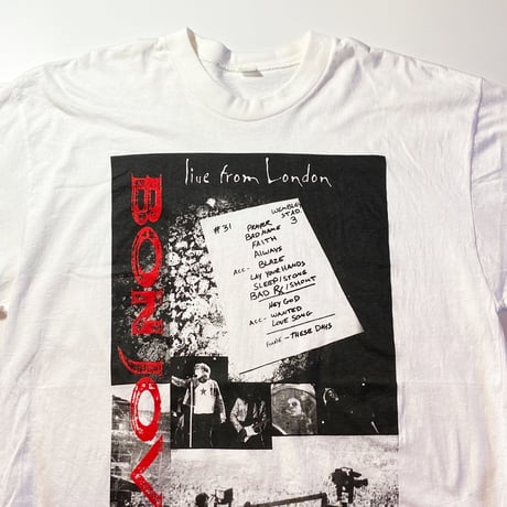 1990's Unknown BONJOVI Tour Printed Tee Deadstock