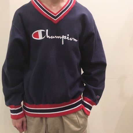 1990's Champion Reverse Weave V-neck Sweat