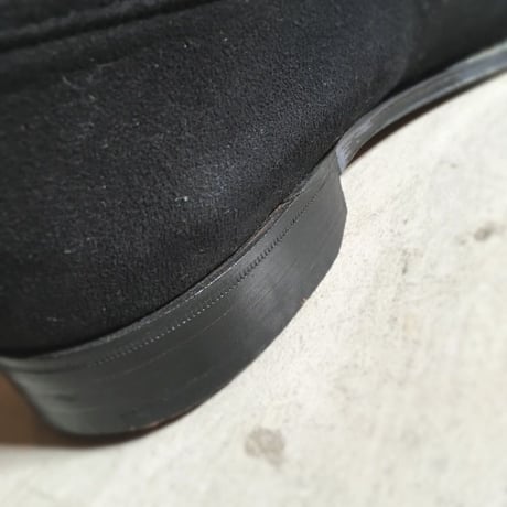 1980's JOHN SPENCER Black Nubuck Loafers
