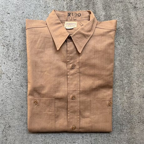 1950's HEADLIGHT Herringbone L/S Shirt Deadstock