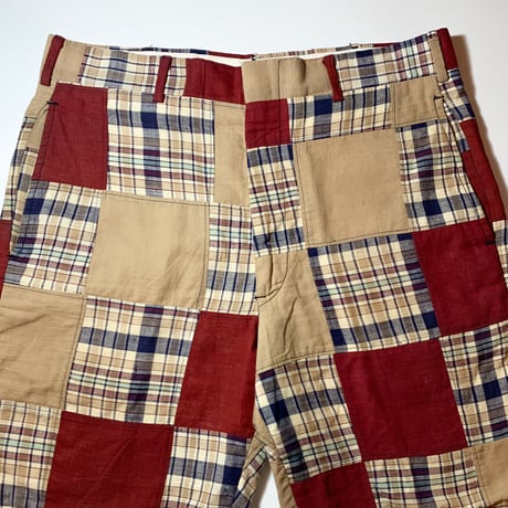 1970's Unknown Indian Madras Patchwork Short Pants
