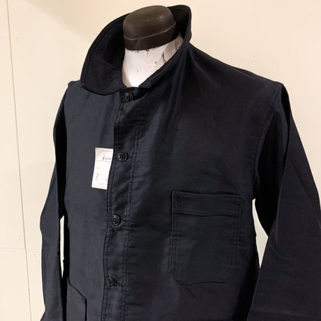 1950's VEST E Black Moleskin Jacket Deadstock