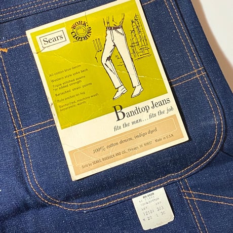 1960's Sears Denim Painter Pants Deadstock