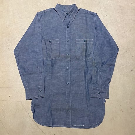 1940's US.NAVY Chambray L/S Shirt Deadstock