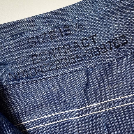 1950's US.NAVY Chambray L/S Shirt Deadstock