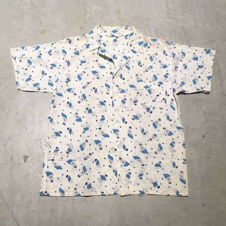 1950's Unknown Seersucker S/S Pajama Shirt