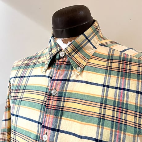 1960's WREN LTD. Indian Madras L/S Shirt