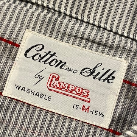 1960's CAMPUS Cotton&Silk S/S Shirt Deadstock