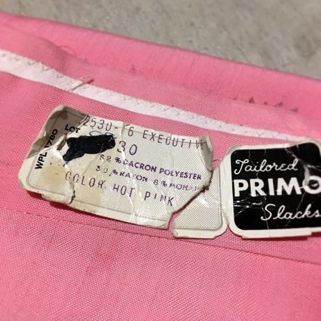 1960's〜 PRIMO Tapered Slacks Deadstock