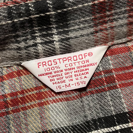1970's FROSTPROOF Heavy Flannel L/S Shirt Deadstock