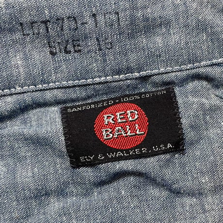 1960's RED BALL Chambray L/S Shirt Deadstock