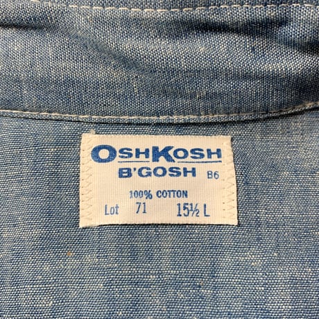 1960's OSHKOSH Chambray L/S Shirt Deadstock