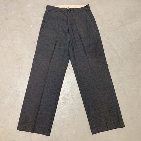 1940's Unknown Black Chambray Trousers Deadstock