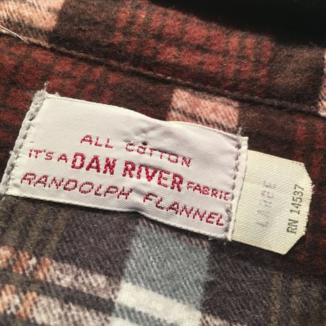 1960's IT'S A DAN RIVER Flannel L/S Shirt Deadstock