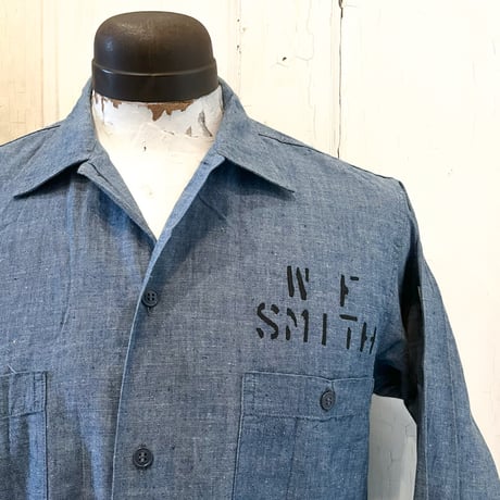 1960's US.NAVY Chambray L/S Shirt