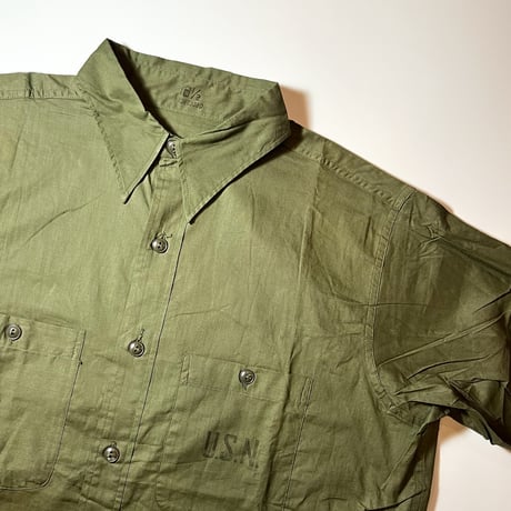 1940's US.NAVY N-3 Poplin L/S Shirt Deadstock