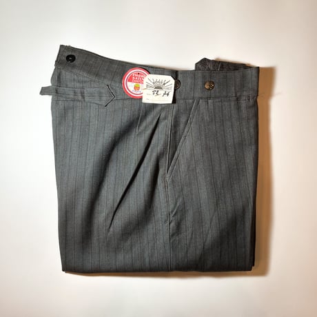 1940's FLERS Herringbone Stripe Trousers Deadstock