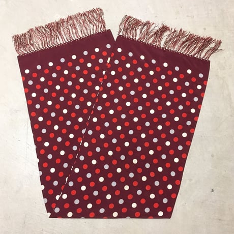 1950's Unknown Mulch Dots Rayon Scarf