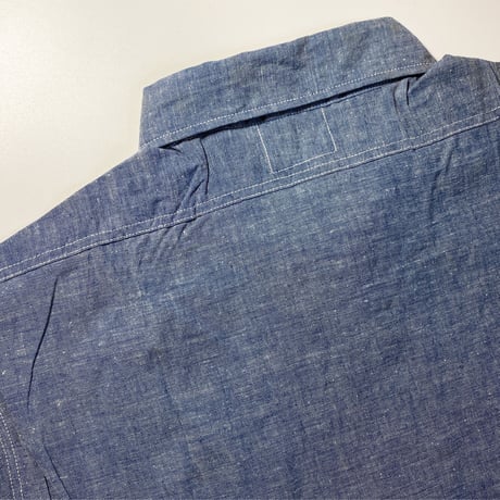 1950〜60's DOUBLE RINGER Chambray S/S Shirt Deadstock
