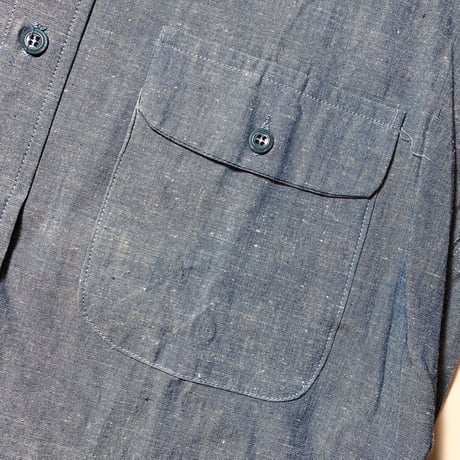 1960's WEAR WELL Chambray L/S Shirt Deadstock