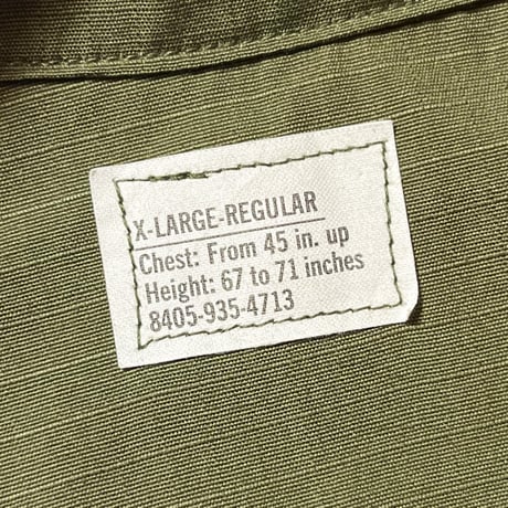 1960's US.ARMY Jungle Fatigue 4th Jacket Deadstock