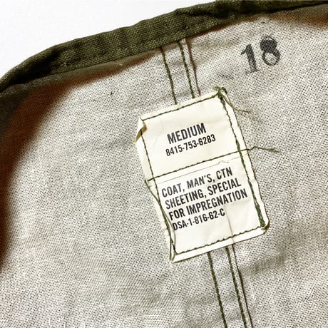 1960's US.ARMY Gas Protective Coat Deadstock
