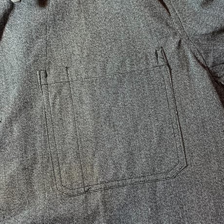 1940〜50's French Unknown Black Chambray Atelier Coat Deadstock