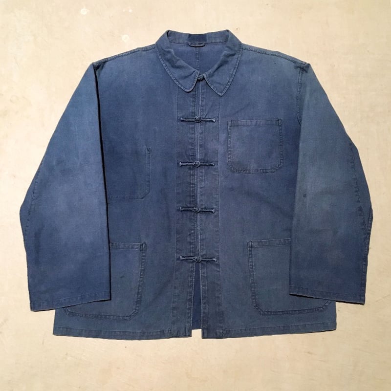 ジャケット・アウター Indigo Vintage Loose China Shirts Jacket Indigo Vintage Loose China Shirts Jacket