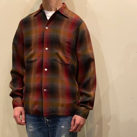1960's TOWNCRAFT Rayon L/S Shirt