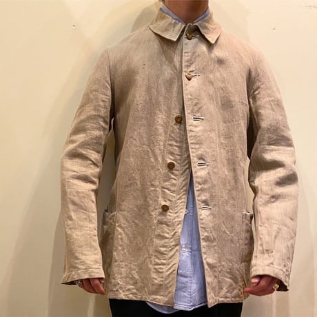 1940's German Navy Herringbone Linen Jacket