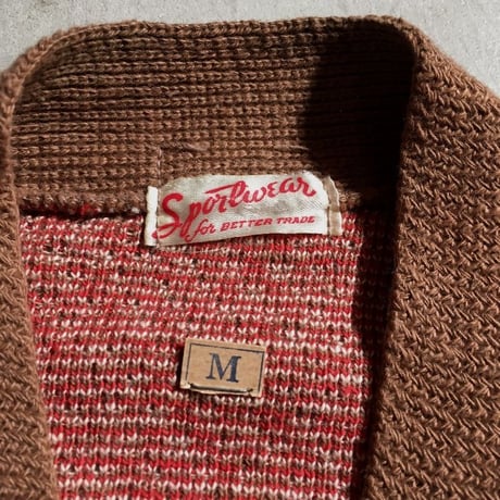 1940's Sportswear Cotton Cardigan Deadstock